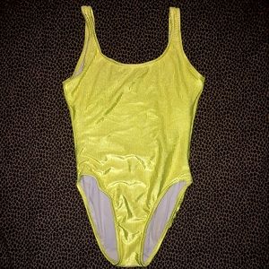 80’s Yellow One piece bathing suit